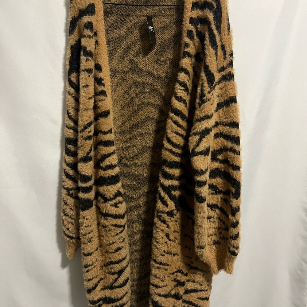 INC International Concepts Tiger Stripe Cardigan